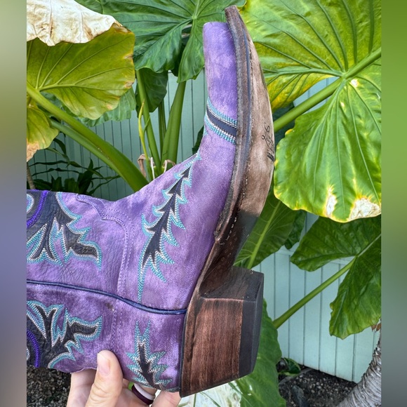 Lucchese Classics Handmade Purple cowboy boots size 8 - Picture 8 of 12
